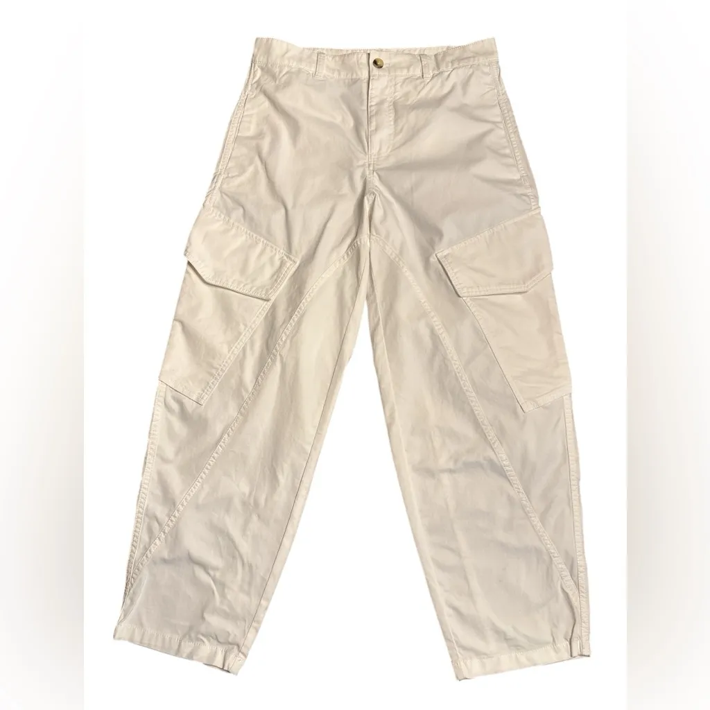 Madewell women’s Barrel-Leg Utility Pant in Garment-Dyed Twill white Size 4 NWT - Image 5