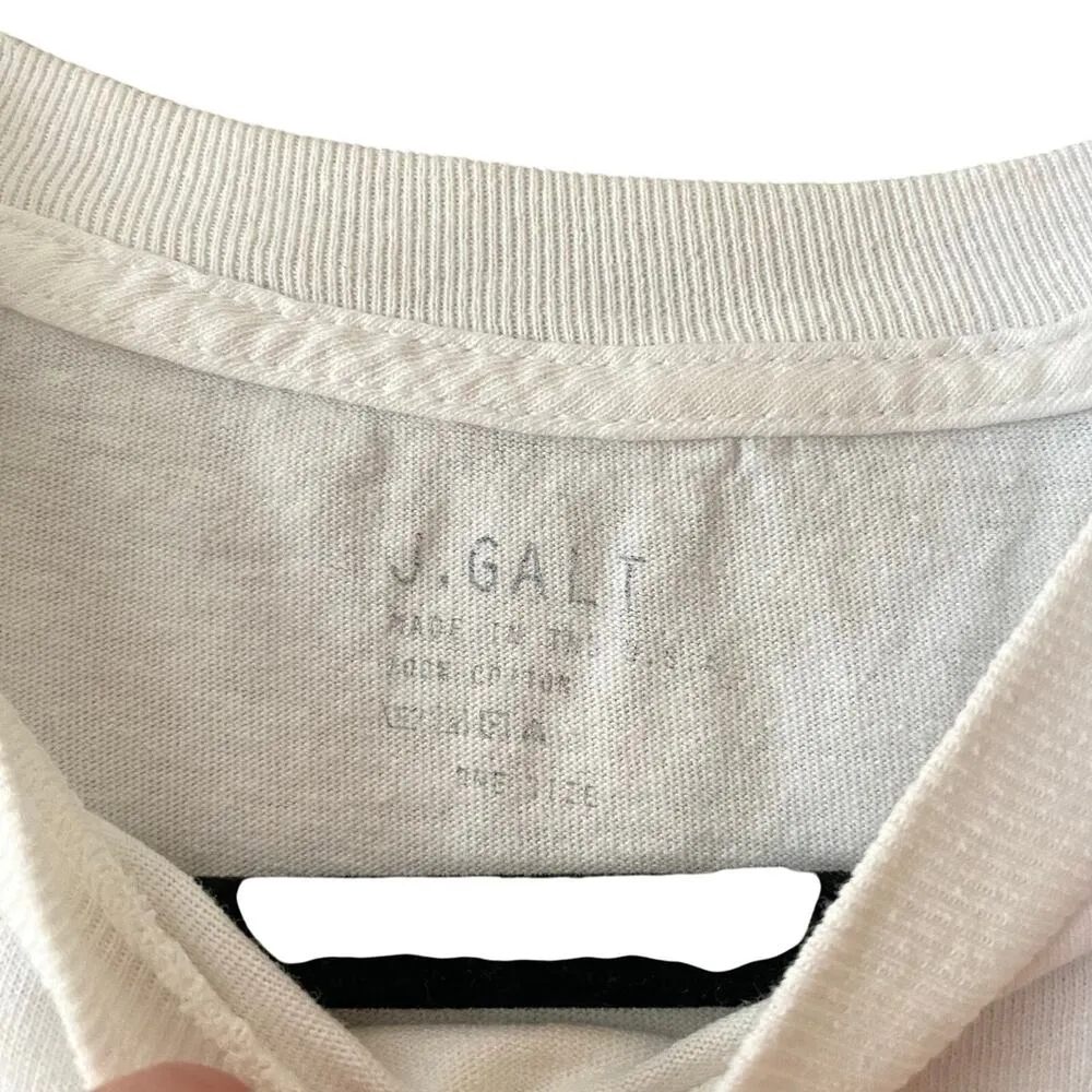 J. Galt Paris Oversized Graphic Tee One Size White Size XL - Image 4