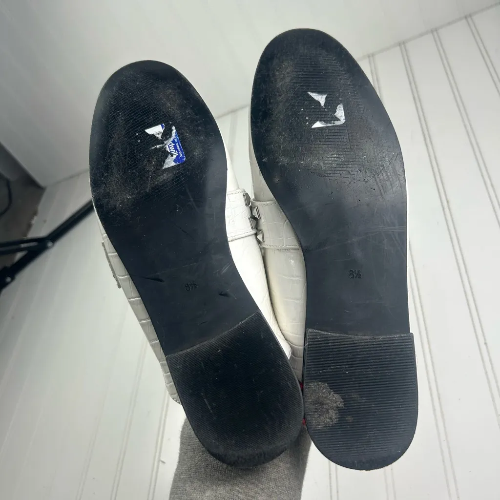 Rampage White Studded Brady Slip-On Loafers Mules Women’s Size 8.5M - Image 4