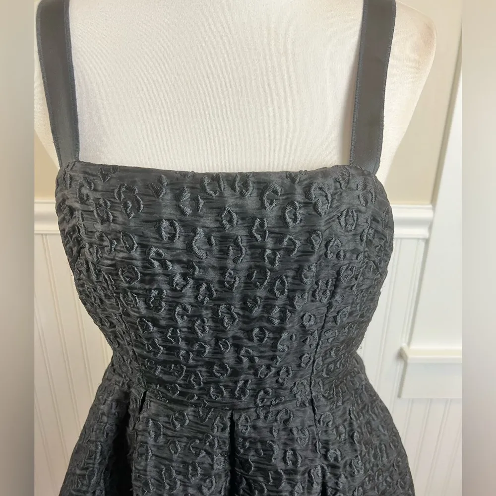Cynthia Rowley Black High-Low Crinkle Textured Dress Event Gala Sz 4 (Fits Med) - Image 10