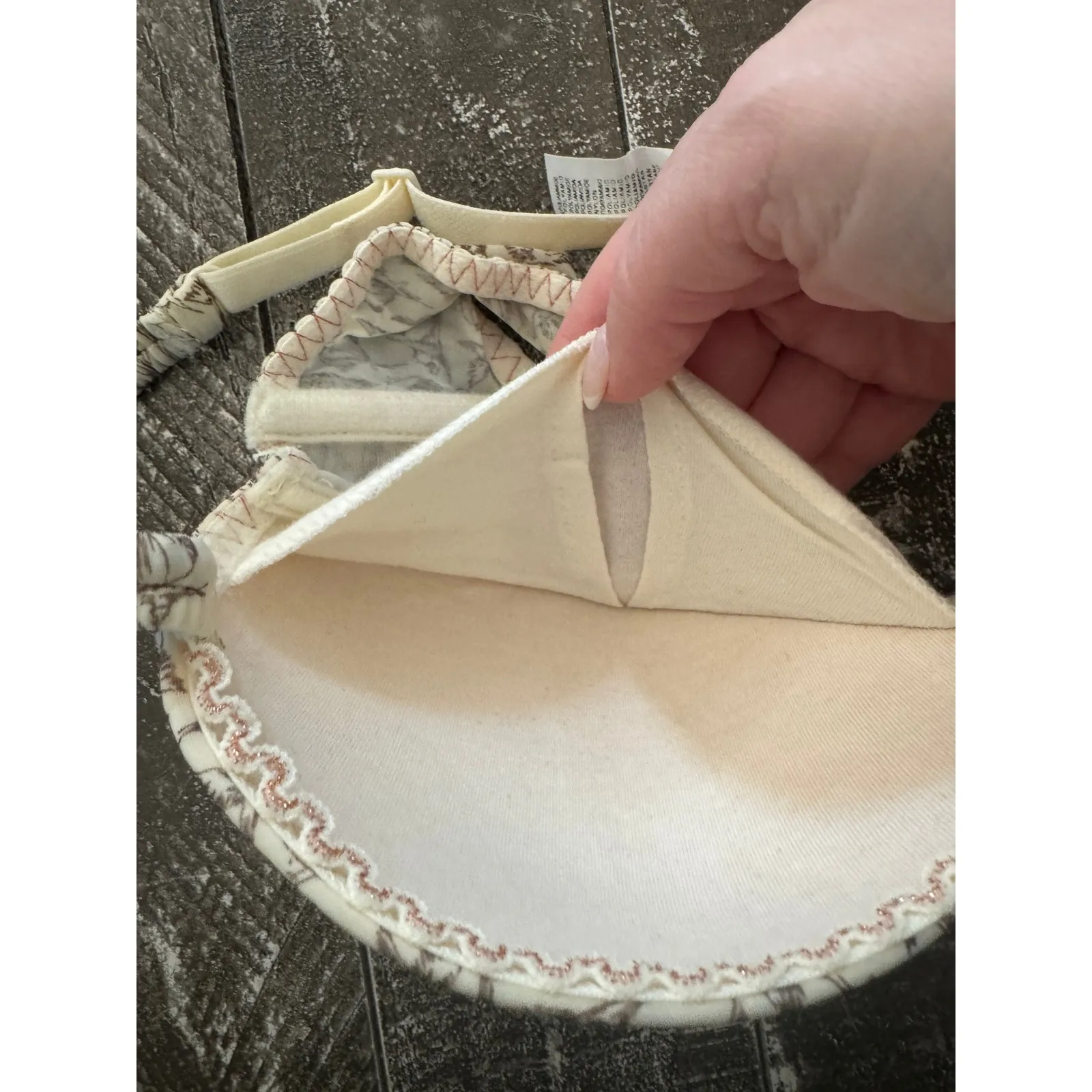 INTIMISSIMI Bird Print Demi Bra US Size 34C/36B Orange - Image 8