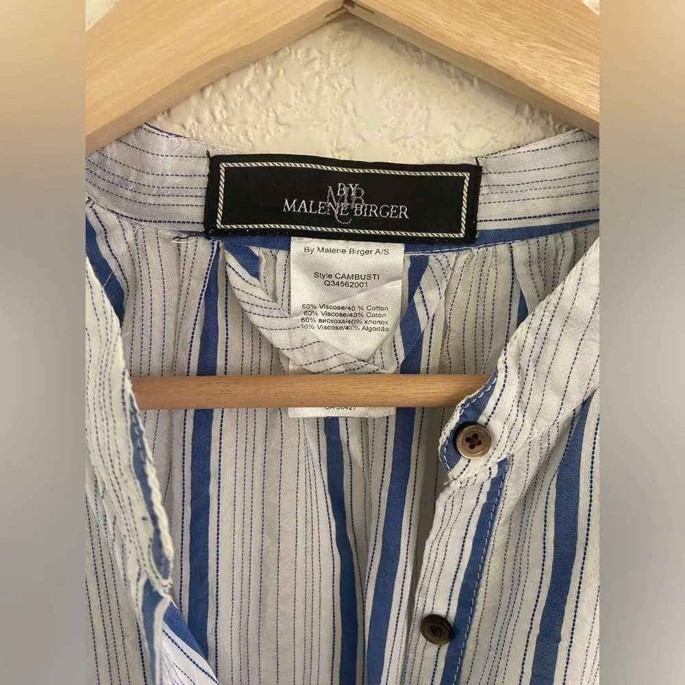 By Malene Birger Blue and White Tunic Top Size 8 - Image 3