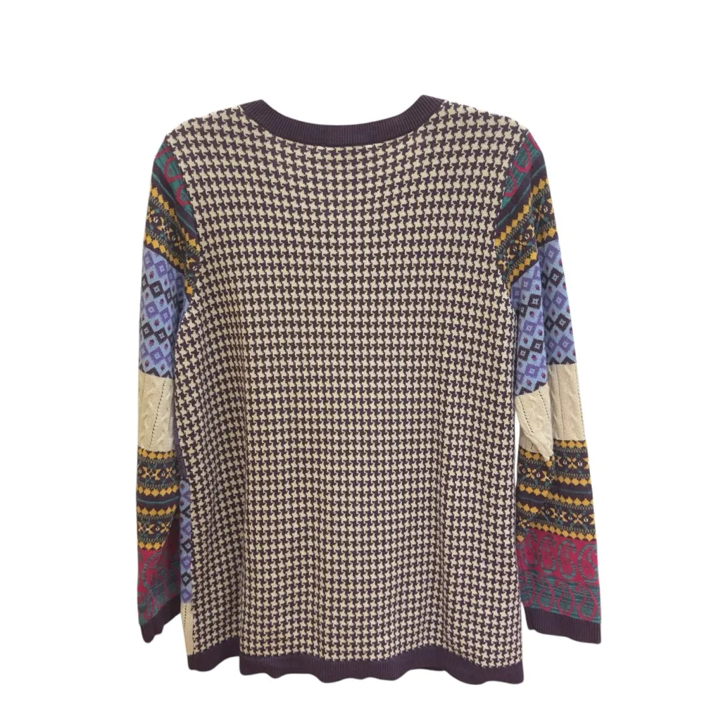 Vintage Coldwater Creek Cottagecore Patchwork‎ Embroidered Cardigan PM NWT - Image 2