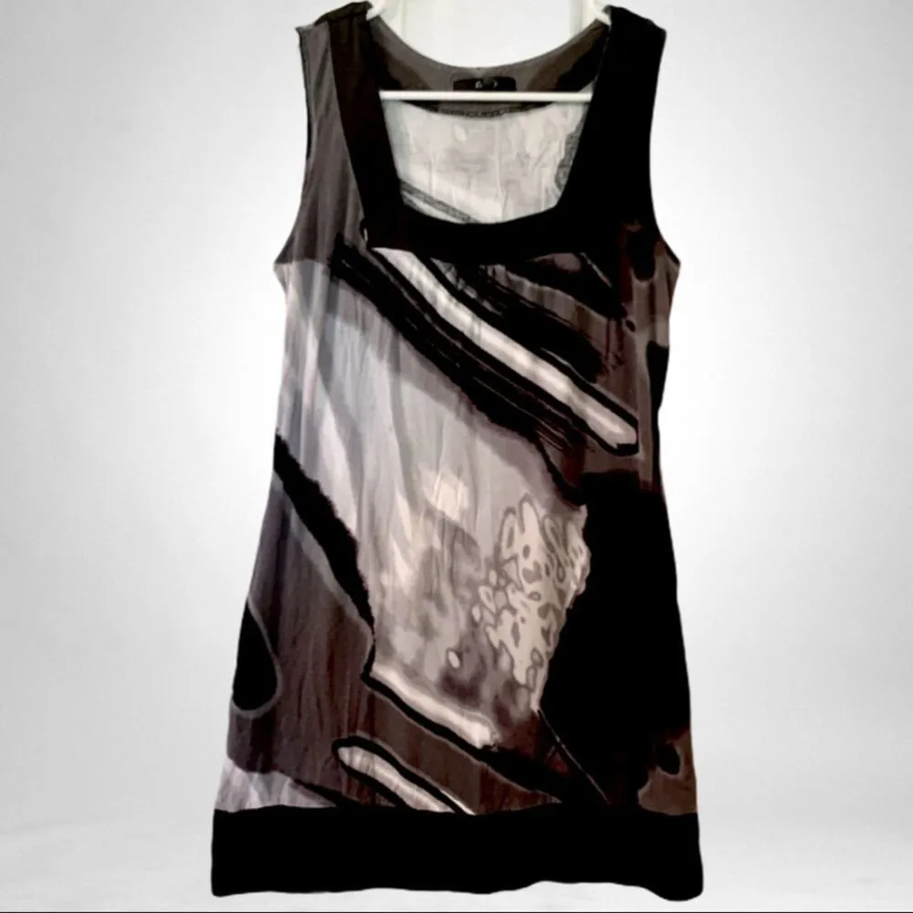 Express Black & White Marble Print Dress Size Small - Image 6
