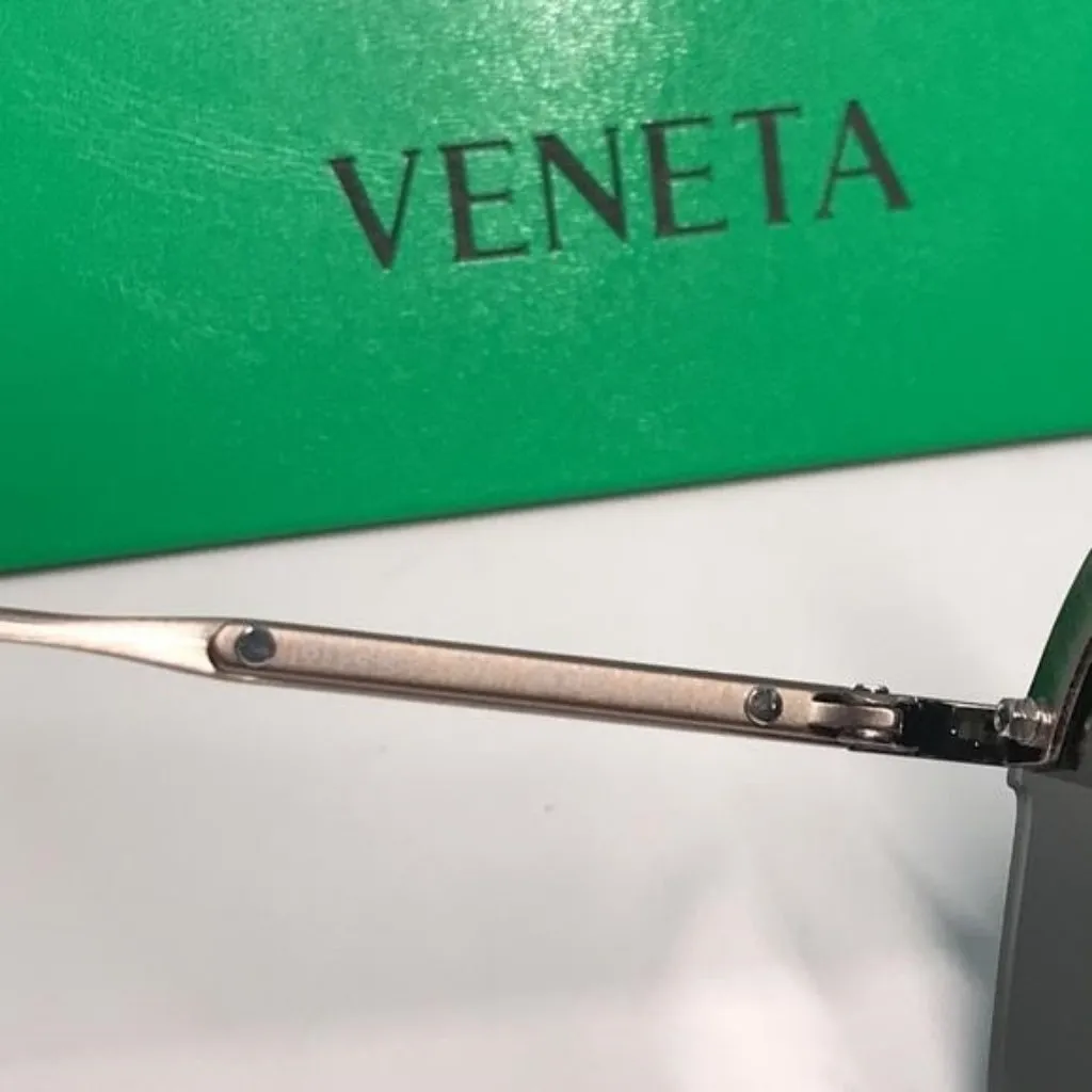 New Authentic Bottega Veneta BV0242S 003 Sunglasses – Blue Pilot Aviator - Image 3