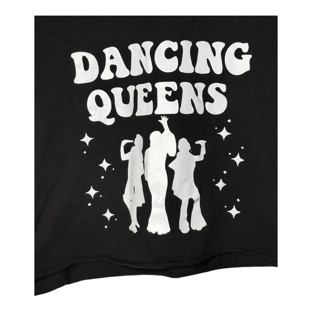 Dancing‎ Queens Graphic Tee Black Cropped T - Image 2