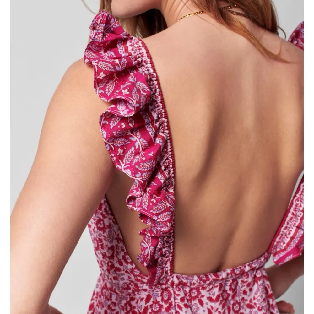 Faherty Hyland Maxi Dress in Snu-Sun Up Block Floral Print Women’s Size Medium - Image 14