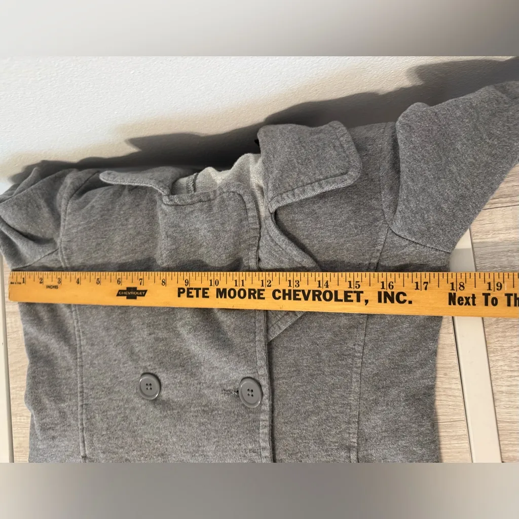 Norma Kamali Gray Blazer Double Breasted Pockets Jacket Sweatshirt Size Medium - Image 7