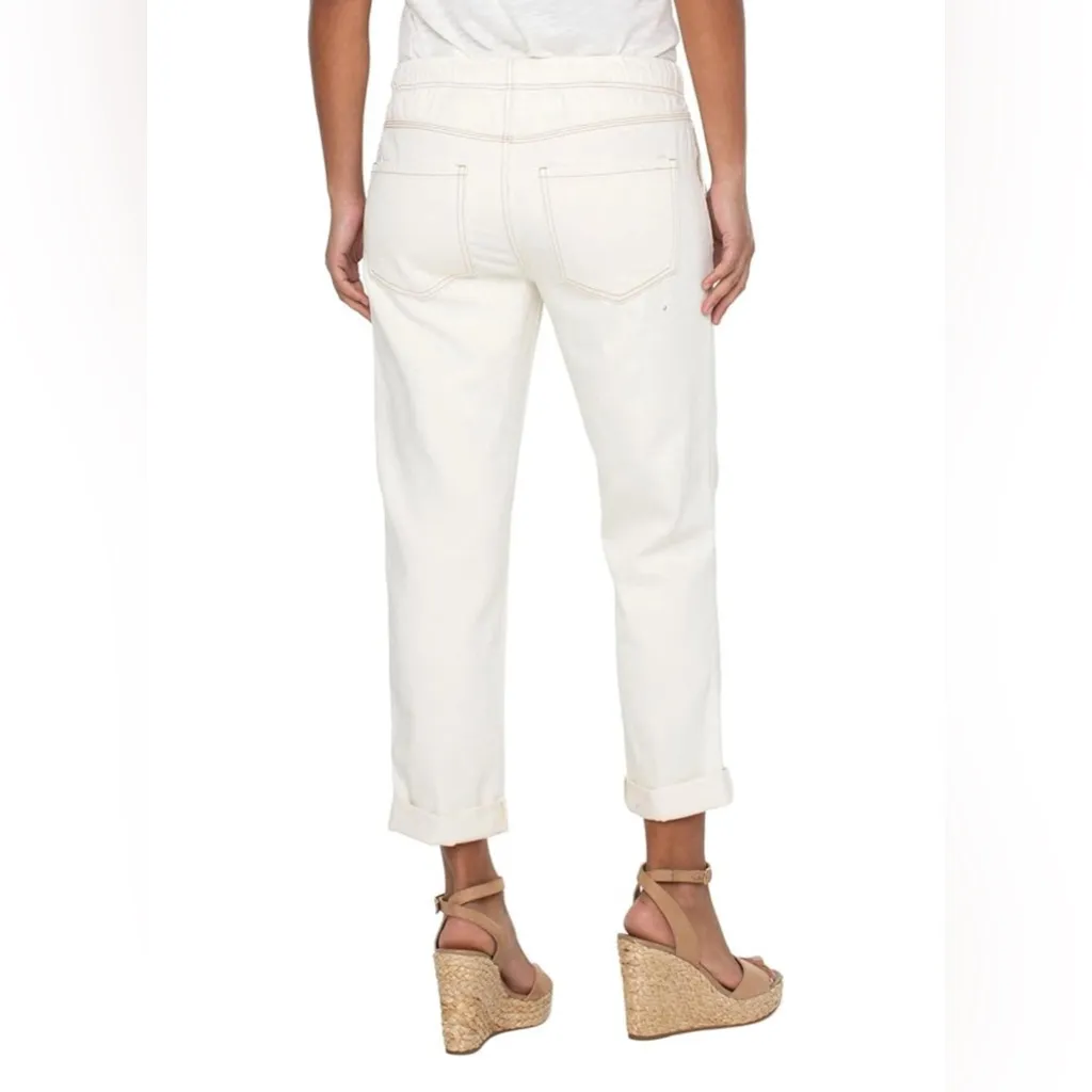 Liverpool The Rascal Tie Front Cuffed Pants Antique Ecru 1. size14/32.    ordrA3 - Image 3