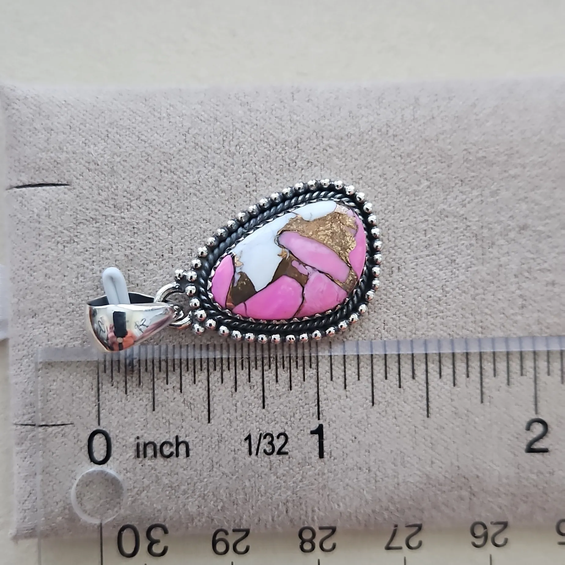 Cotton Candy Turquoise Pendant #4 - Image 3