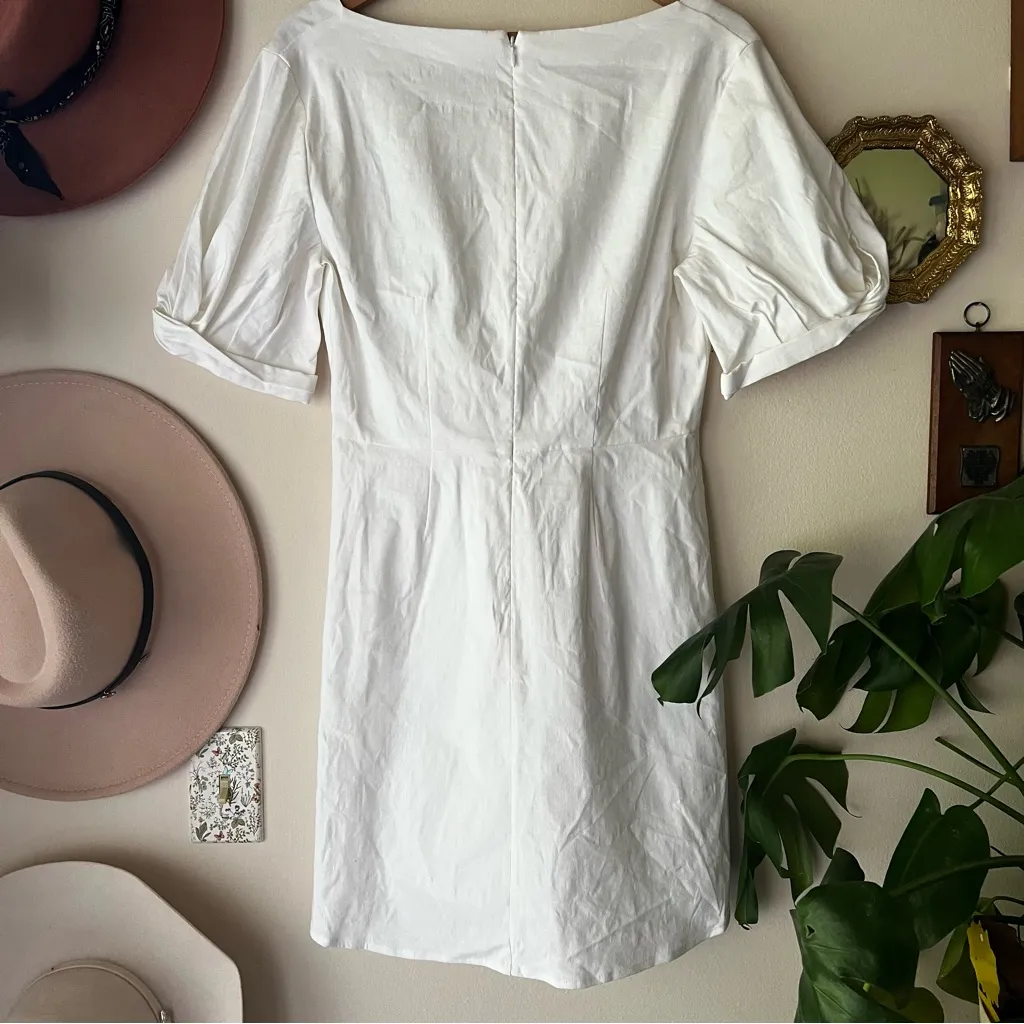 A.L.C Twist Front Mirren‎ Mini Dress White Women’s SIZE 8 - Image 5