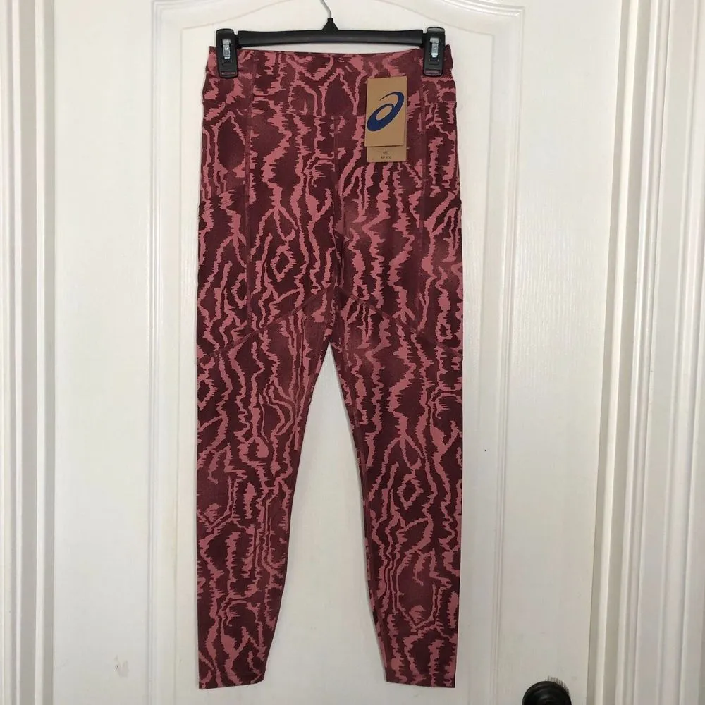 Asics‎ Womens Leggings S Pink 92 Love Core Train Printed Tight Athletic Yoga NWT - Image 2