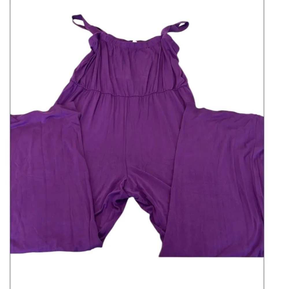 Anthony Originals szP2X purple adjustable button strap full length romper EUC Size undefined - Image 2