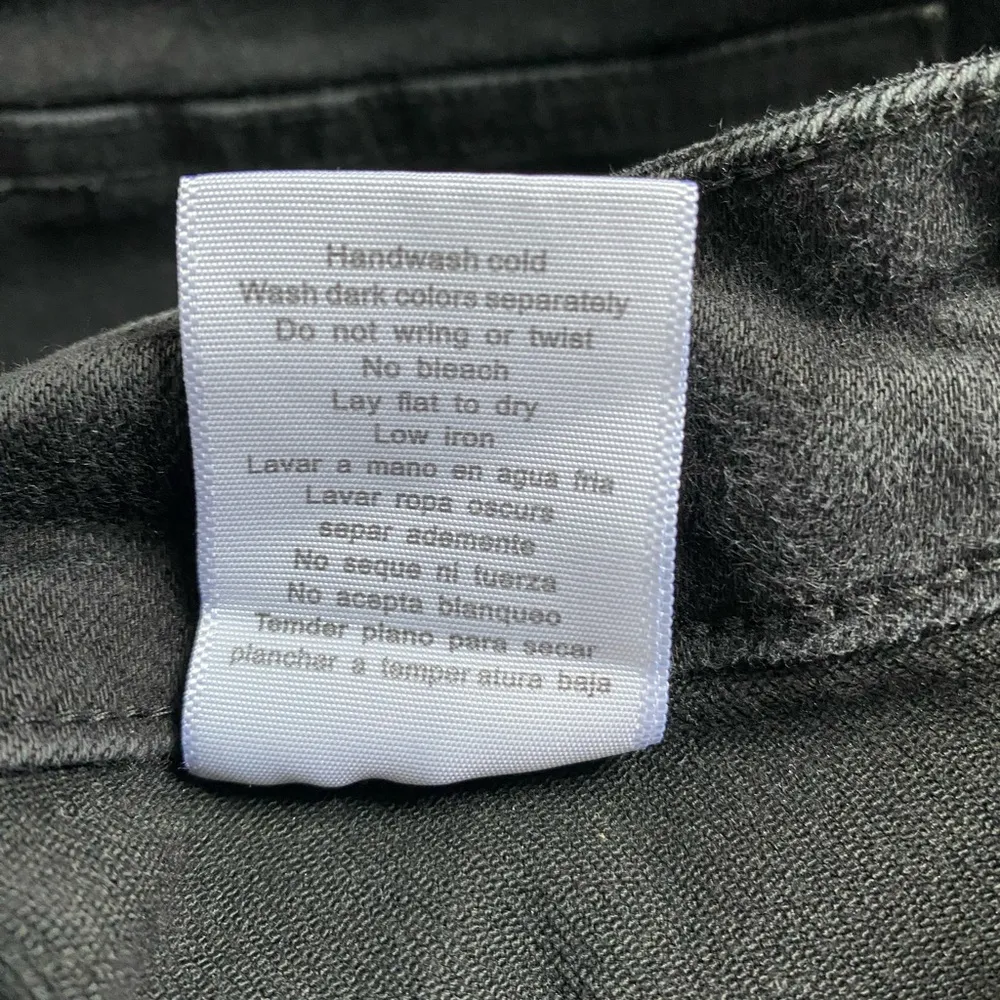 Judy Blue High Waist Jet Black Double Roll Cuff Jogger Jeans No Tie Size 16W - Image 8