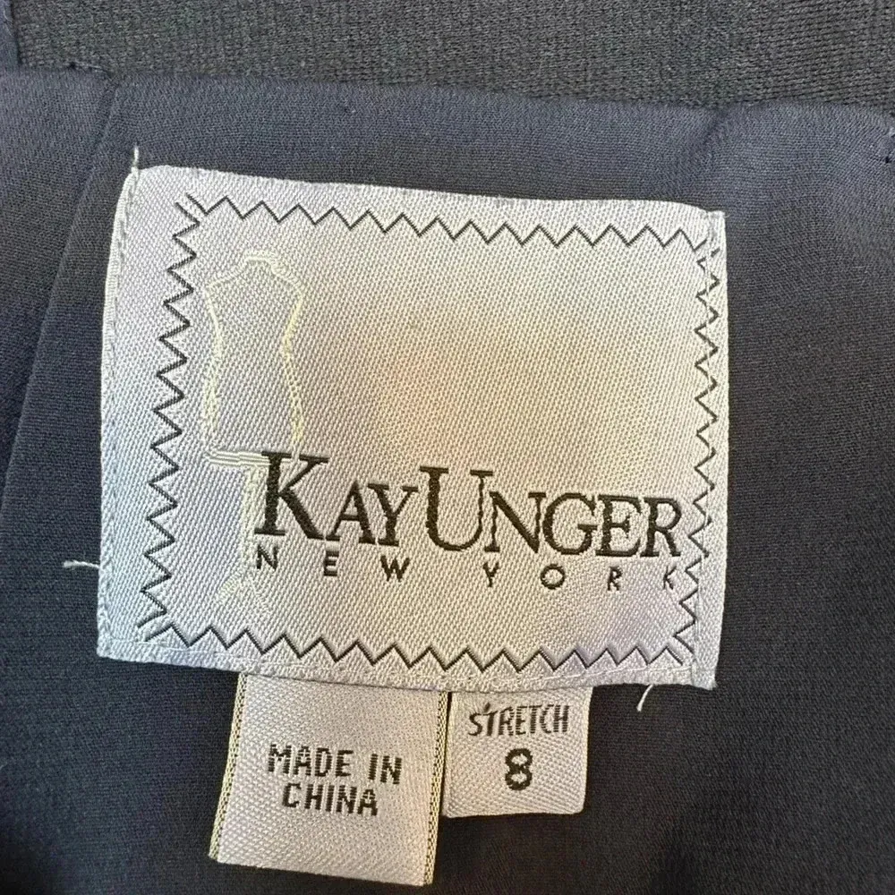 Kay Unger New York Navy & Black Fitted Pencil Skirt Women’s Size 8 Medium M - Image 5