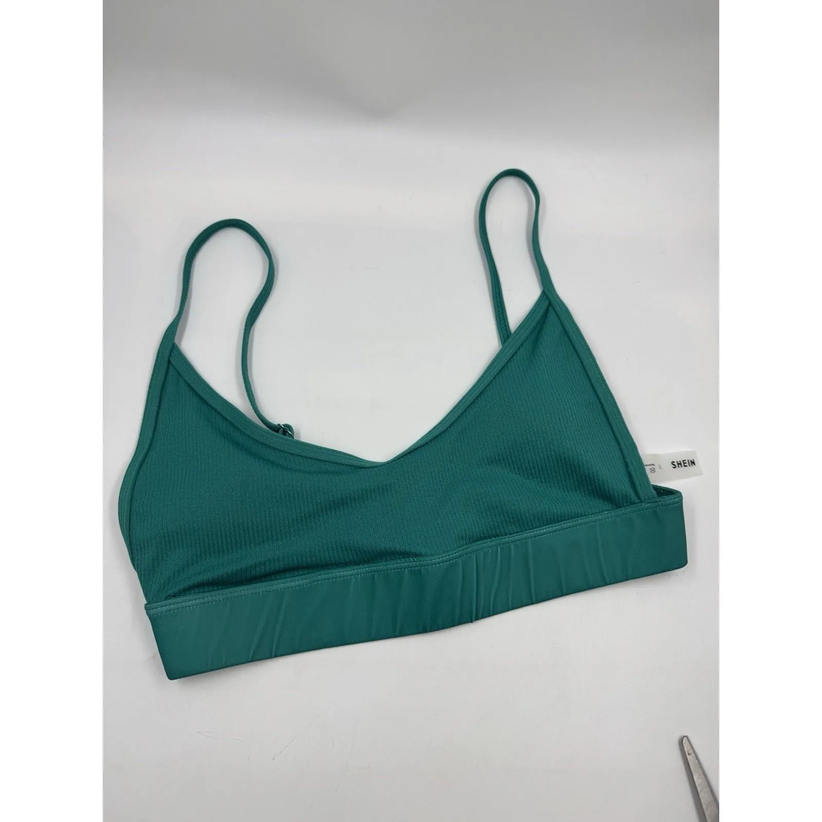 New SHEIN Swim Bikini Set Top & Swim Bottom Teal/Green Women’s SIZE L - Image 2