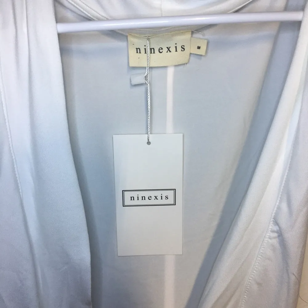 NINEXIS White Satin Kimono Sleepwear Robe Medium NWT - Image 7