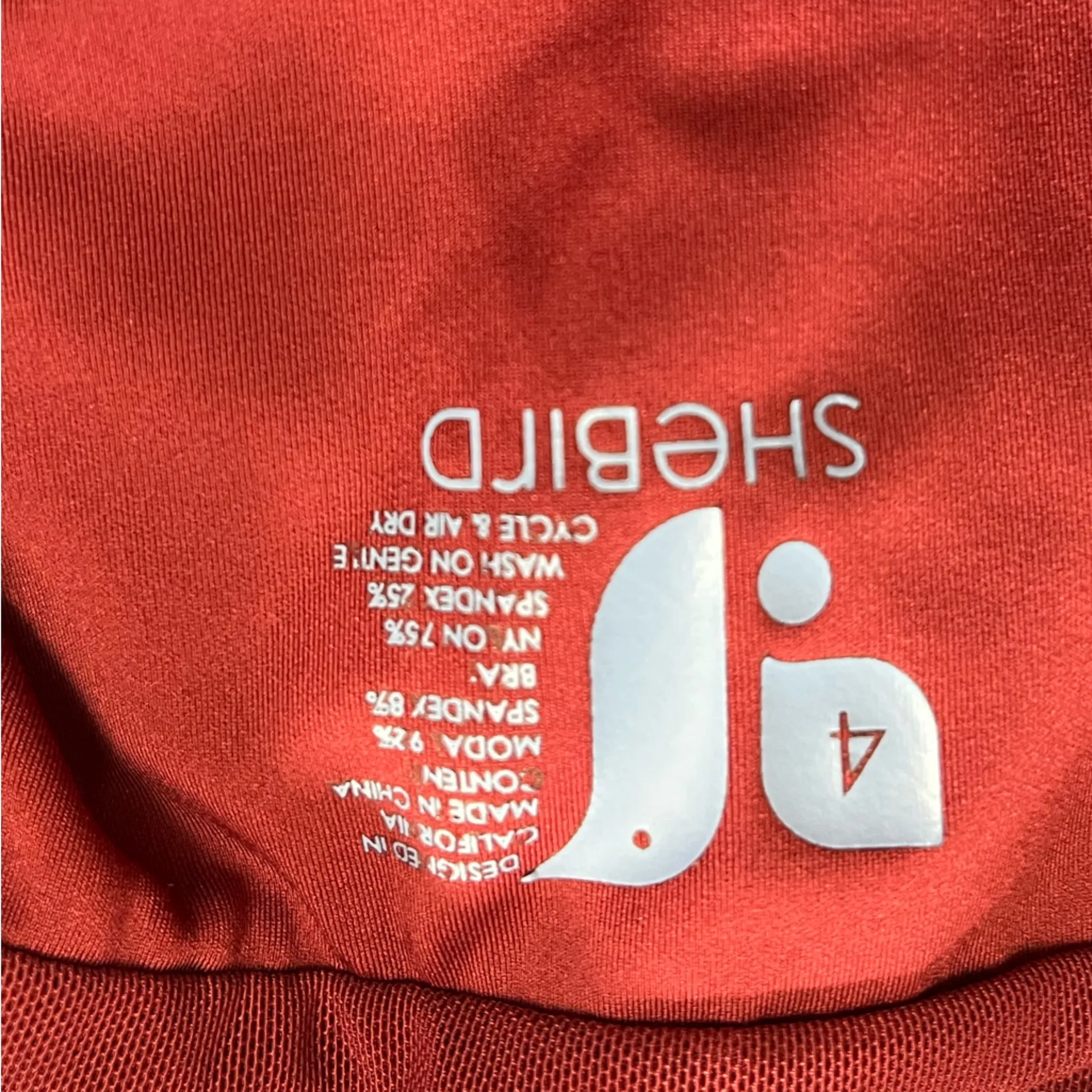 Shebird Racerback Bra Tank with built in support size 4 medium Red - Image 6