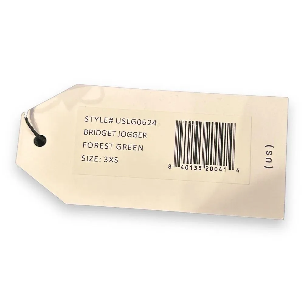 UNIVERSAL STANDARD BRIDGET JOGGER FOREST GREEN TERRY PANTS SIZE 3XS - Image 4