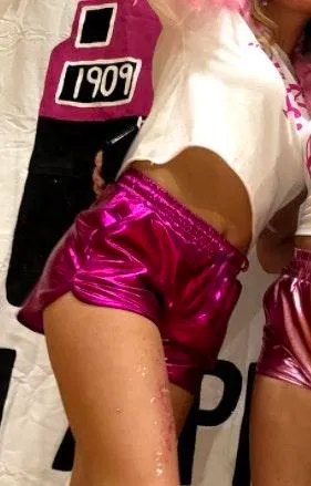Pink Metallic Shorts Size M - Image 2