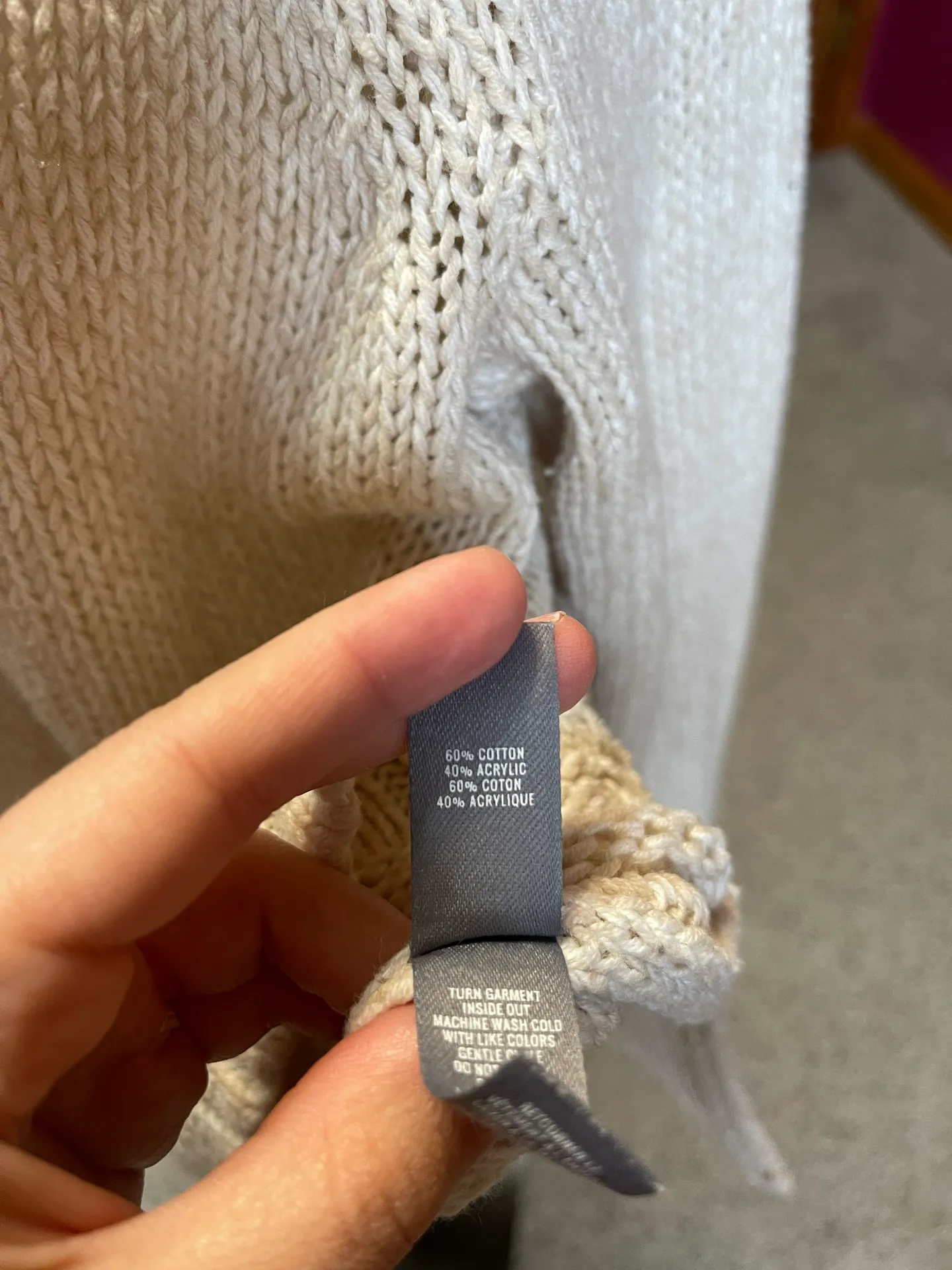 Aerie Cream Oversized Long Sweater - Image 9