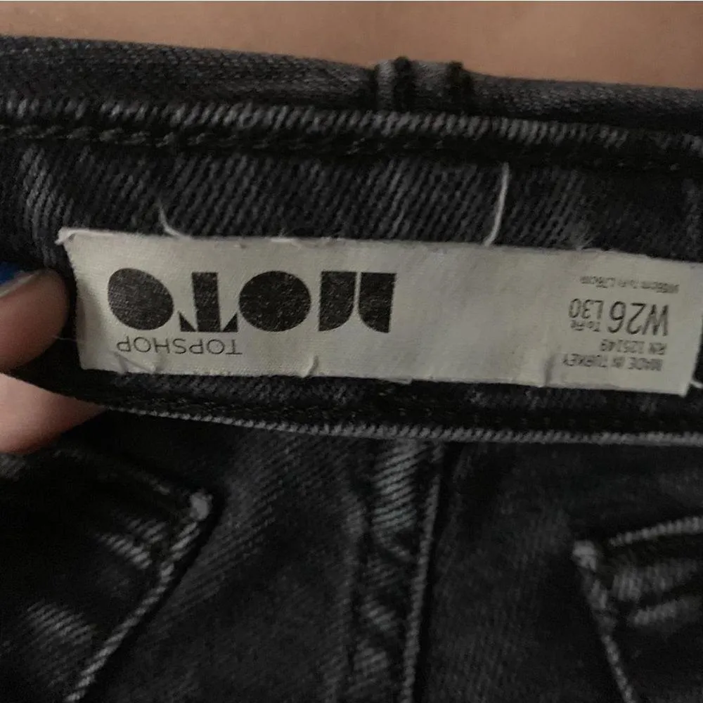 Topshop Black High Rise Jeans - Image 4