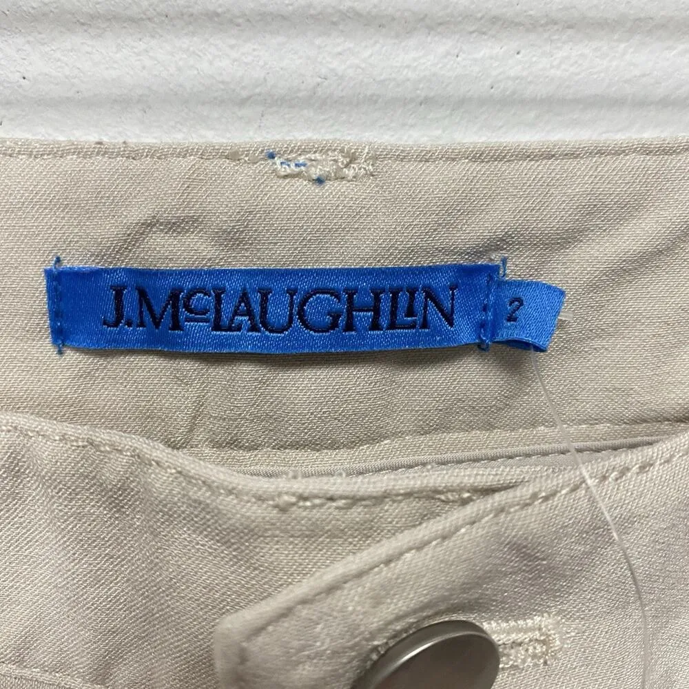 J. Mclaughlin $178 Women Wide Leg High Rise Marylebone Pants 2 Light Academia - Image 7