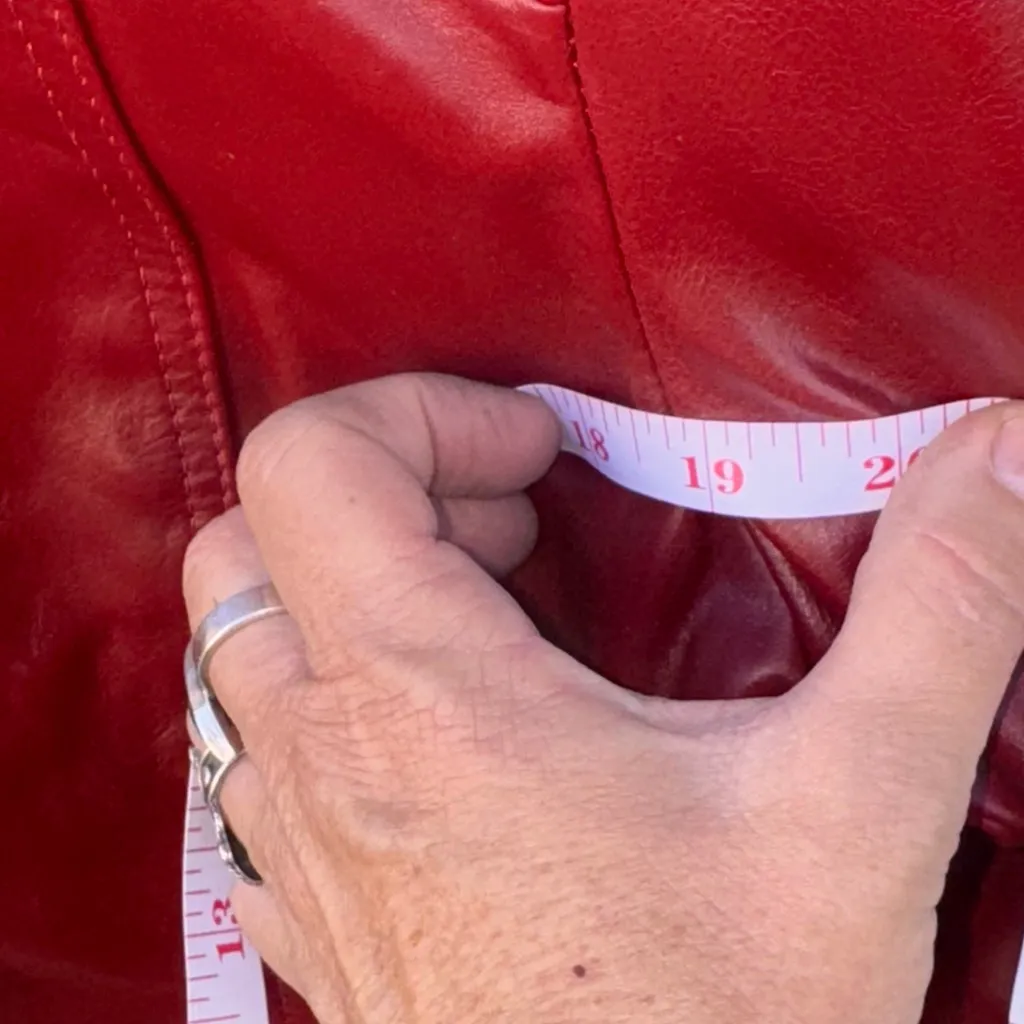 Caslon Red Leather Jacket XL - Image 5