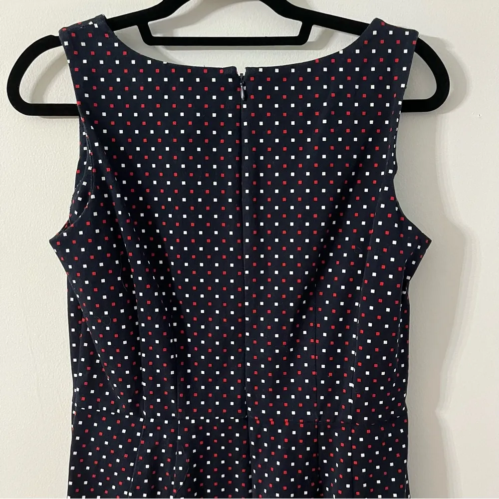 Tommy Hilfiger Polka Dot Red White & dark Blue Sleeveless Dress w/out Lining 8 - Image 8