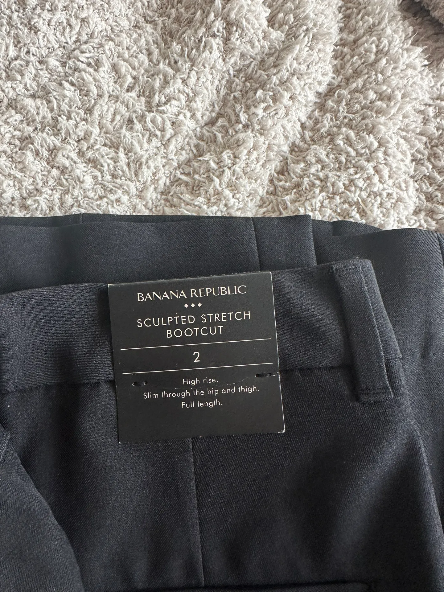 Banana Republic Black Sculpted Stretch Boot Cut Work Pants  - Image 4