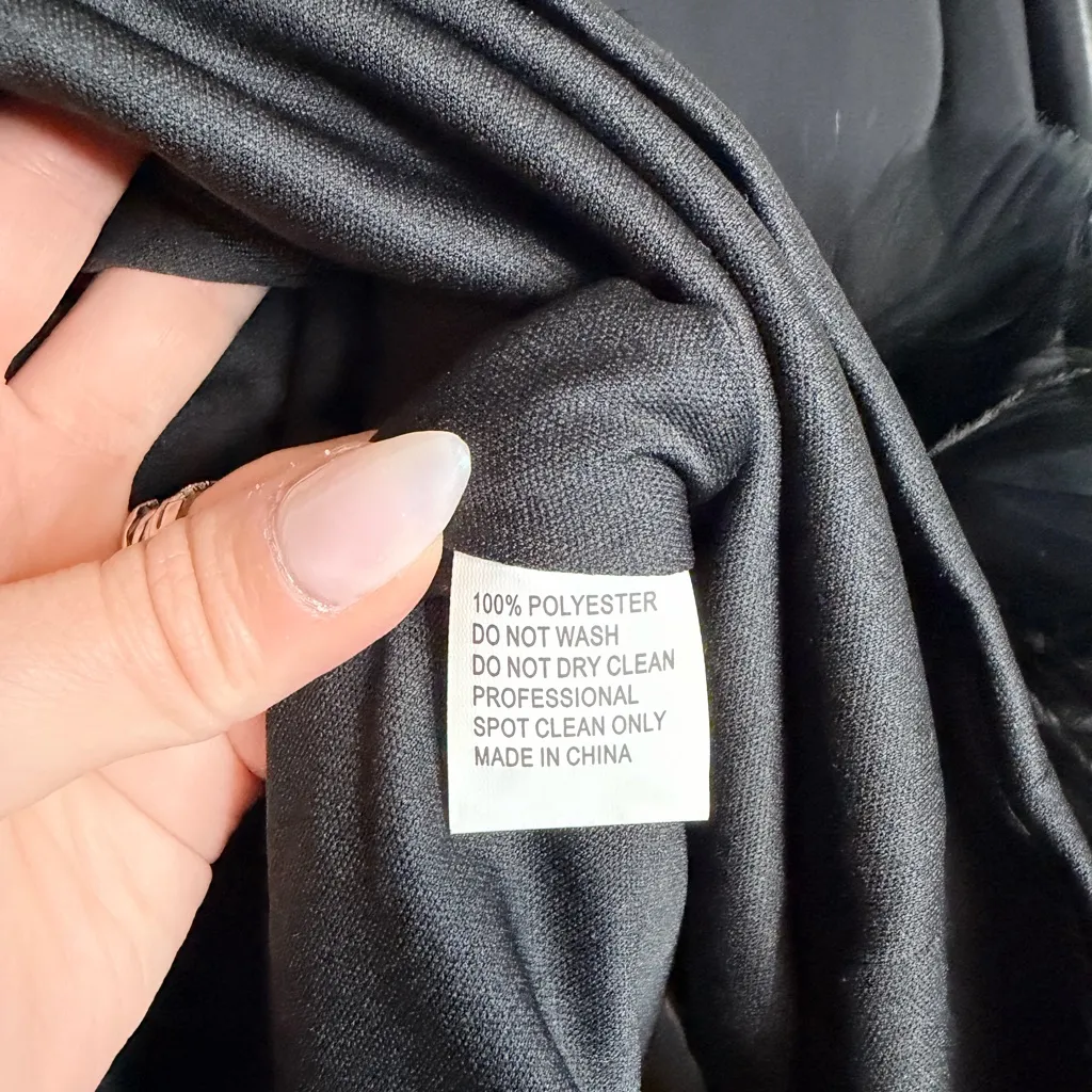 NWT Mac Duggal 11622 - Black Trapeze Feather Mini Dress - Image 7