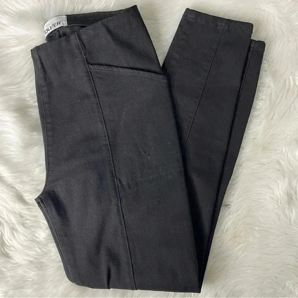 DU/ER Women's Four Way Flex Pull On Mid Rise Skinny Size 28 x 28 Black - Image 6