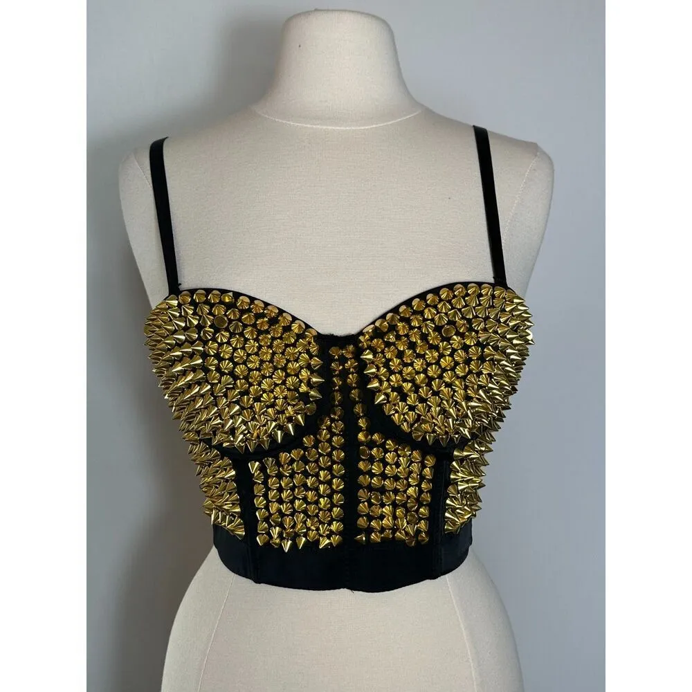 Gold Cone Rave Festival Top Size Medium - Image 4