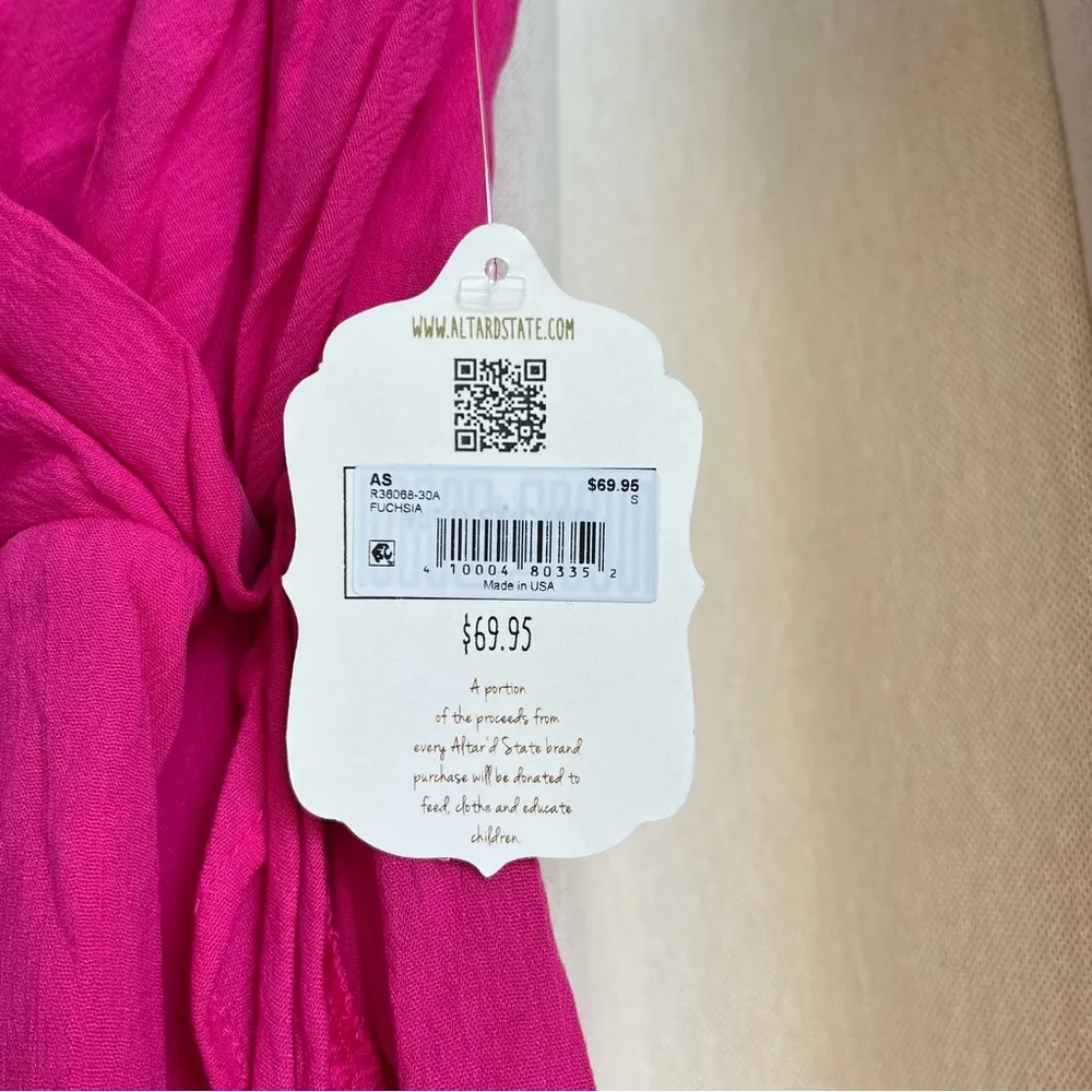 Altar’d State NWT hot pink wrap romper - Image 3