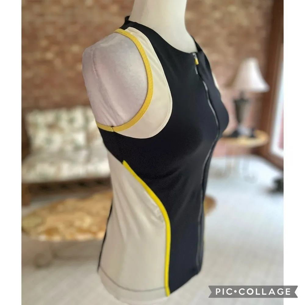 ASOS Tank Top Athletic Racerback Full Zip Black Multi size 6 Sports Gym Workout - Image 12