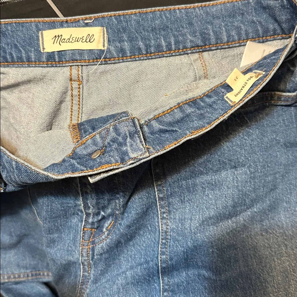 Madewell The '90s Straight Utility Jean fenwood wash, size 31 Like new - Image 11