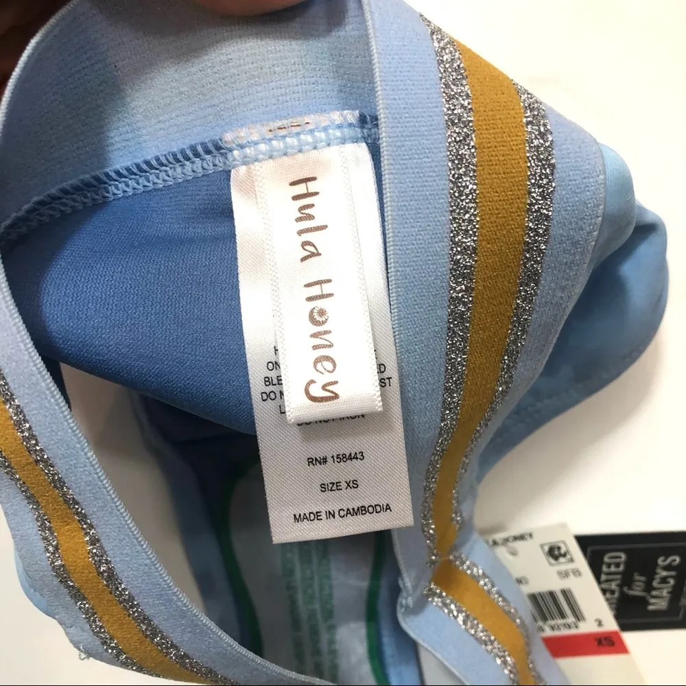 Hula Honey SURF BLUE TIE-DYE Bikini Swim Bottom - Image 5