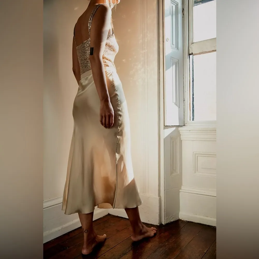 NWOT Intimately Free People Sweet Talker Half Slip Green Sz Small - Image 3