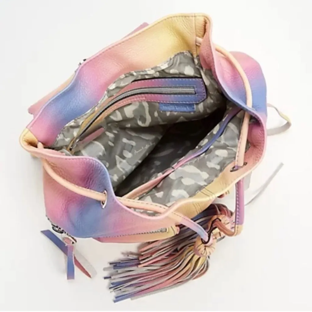 Aimee Kestenberg Venice Sunset Ombre Leather Backpack w/ Matching Wallet - Image 3