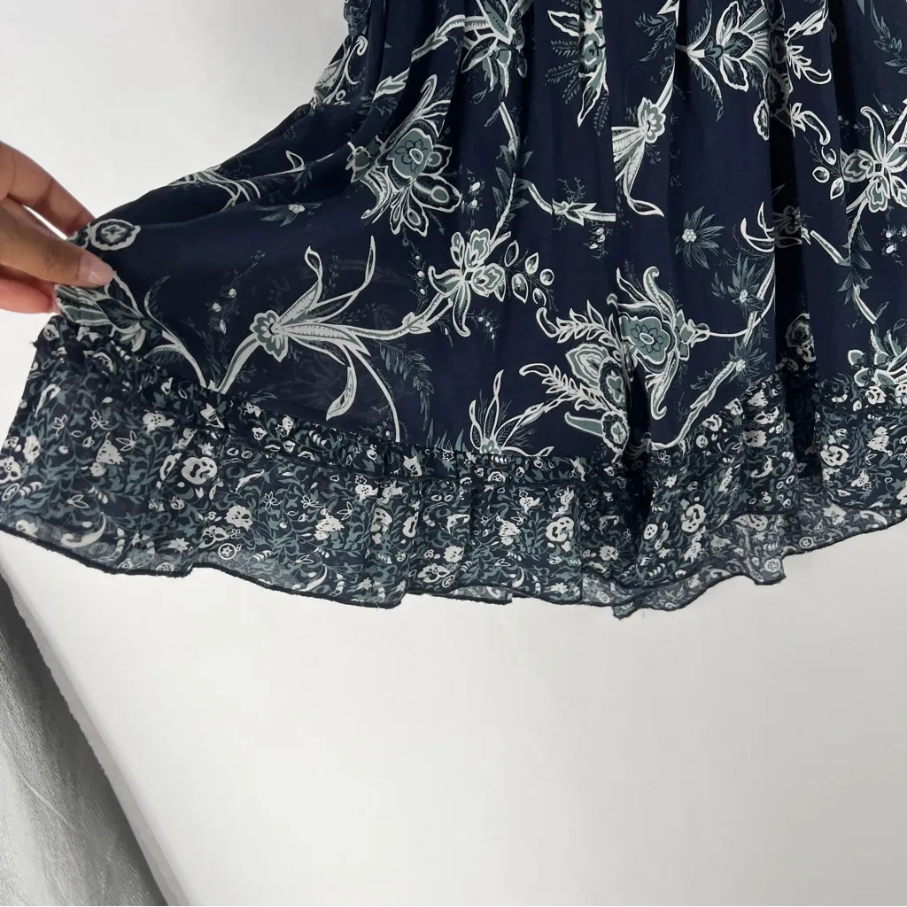 Gigio‎ Lightweight Floral Print Navy V - Image 5