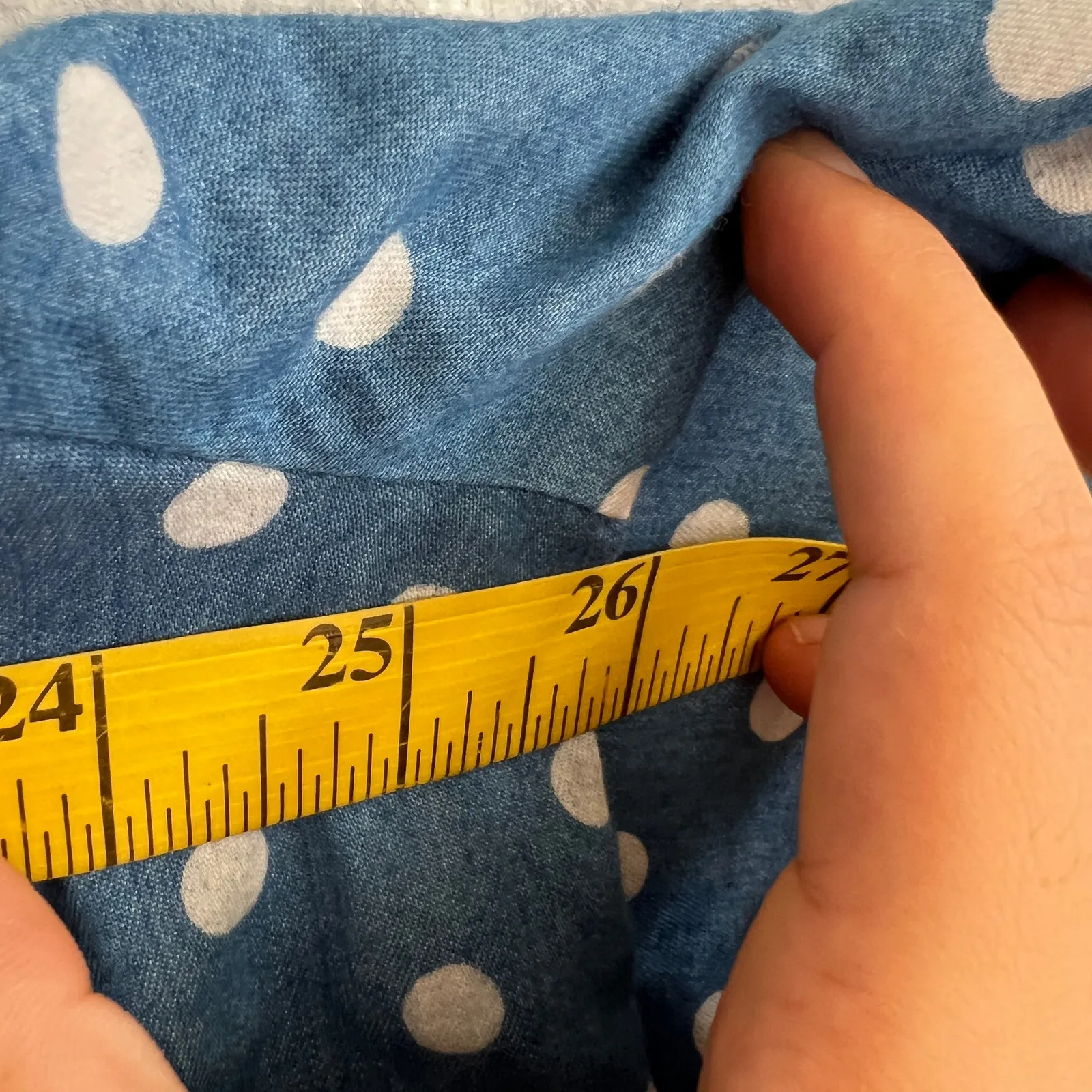 Denim Polka Dot Top,‎ Y2K, Coquette, Retro, Indie Sleaze, Cottagecore, 3XL - Image 6