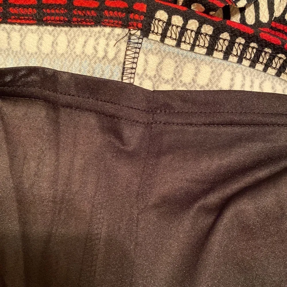 Esley backless red white blue stripe shift dress with back ruffle size small - Image 7