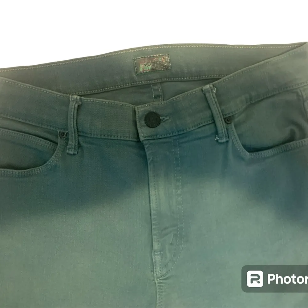 Mother The Charmer Pants in Granny Smith 29 - Image 9