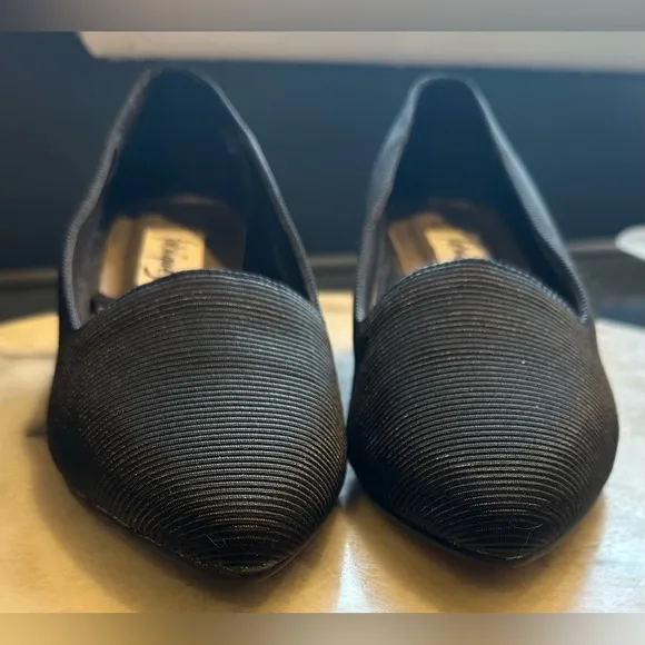 Fabriques Black 2 Inch Heel Vintage Shoe SZ 7 1/2 Good Condition - Image 11