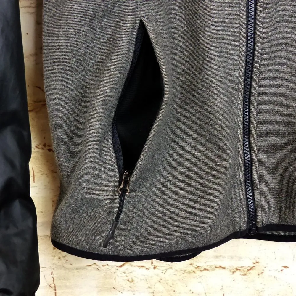 Under Armour Jacket Women M Black Gray ColdGear Fleece Infrared Loose Fit Hooded - Image 8