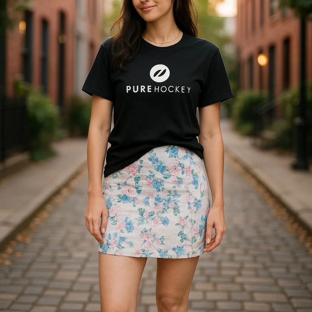 Pure Hockey‎ Womens Tee Shirt Black White Approximately a Medium - Image 2