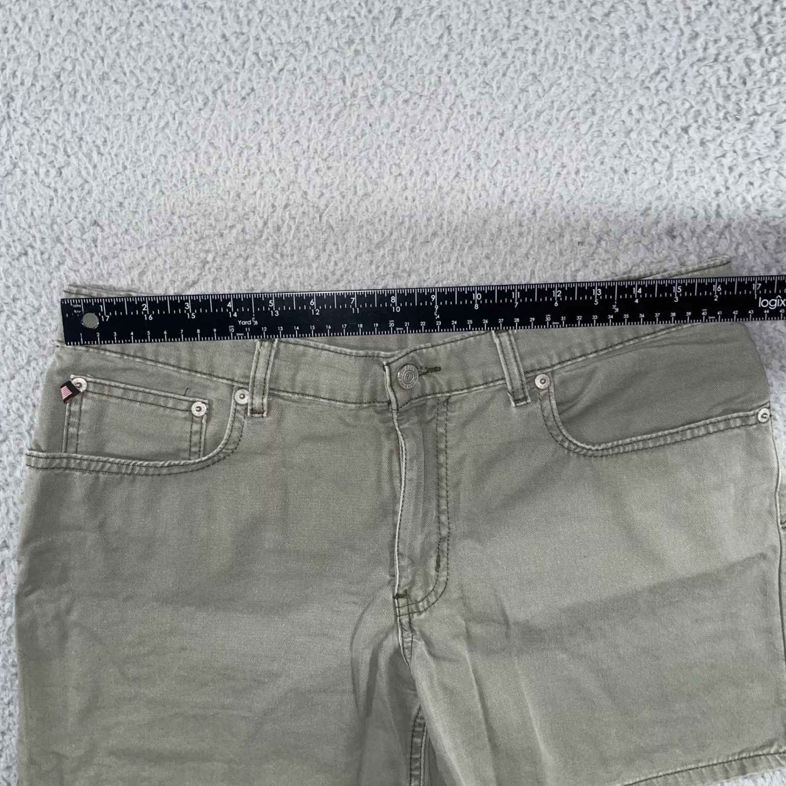 Vintage Ralph Lauren Polo Jeans Company Shorts Women 10 Mid Rise‎ Denim USA Flag - Image 3