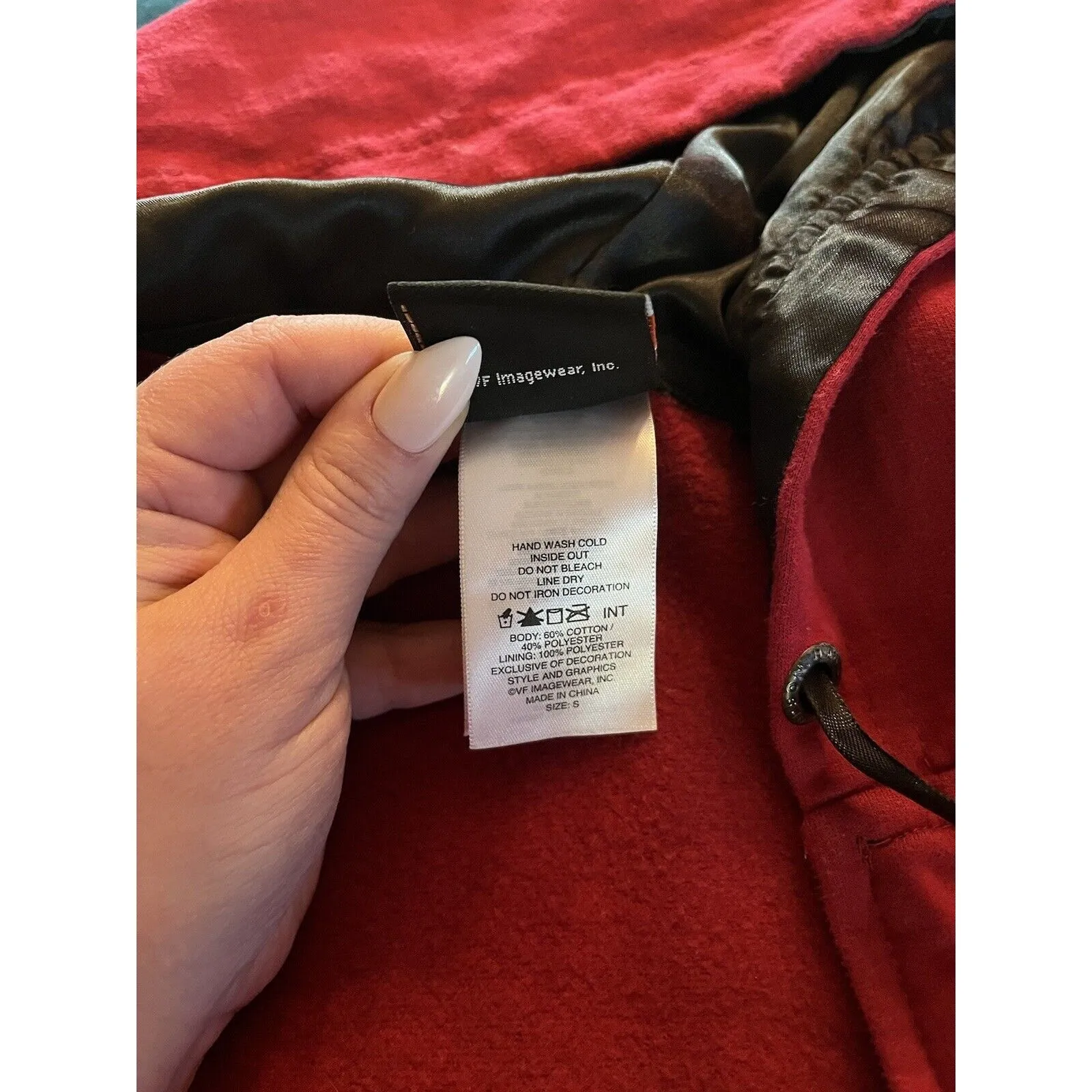 Harley Davidson Women’s Hoodie, Red With Black Embroidered Sequins, Zip Medium - Image 8