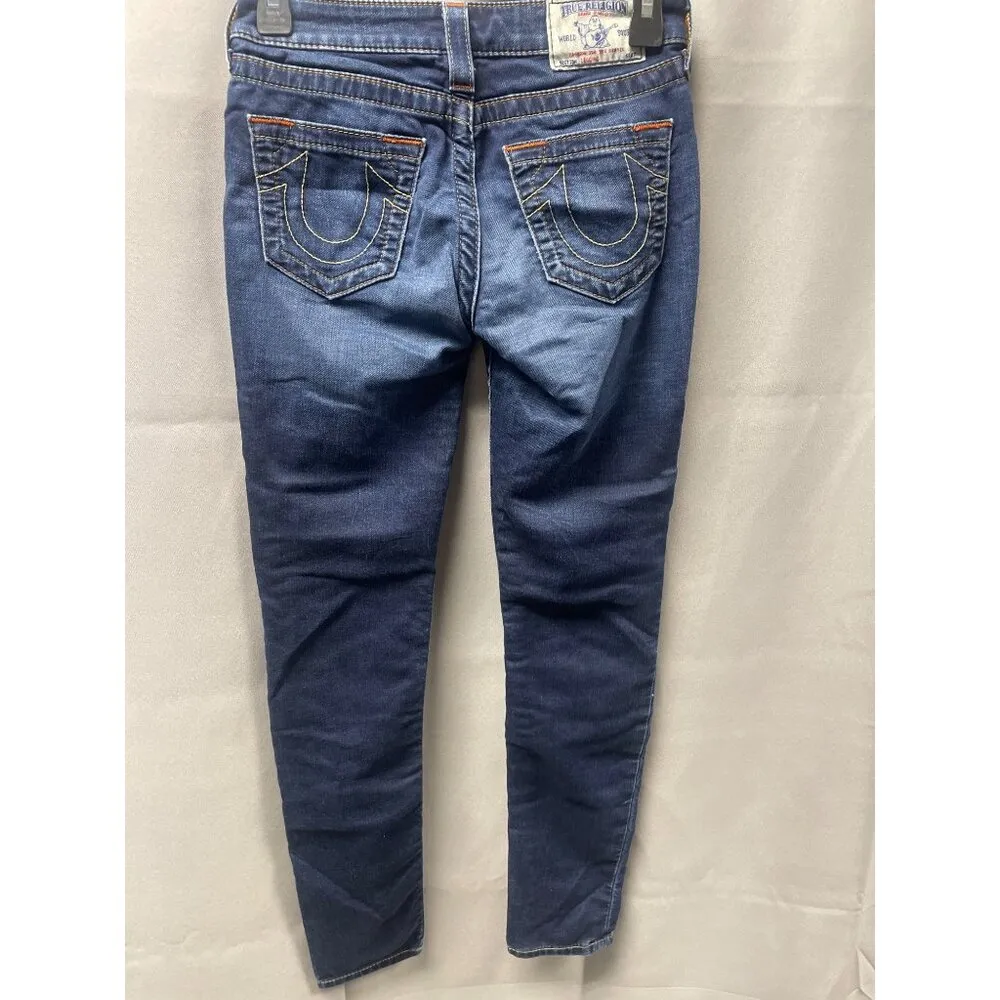 True Religion Women's Blue Jeans/Pants straight leg Size 26X28 SKU 2868 - Image 2