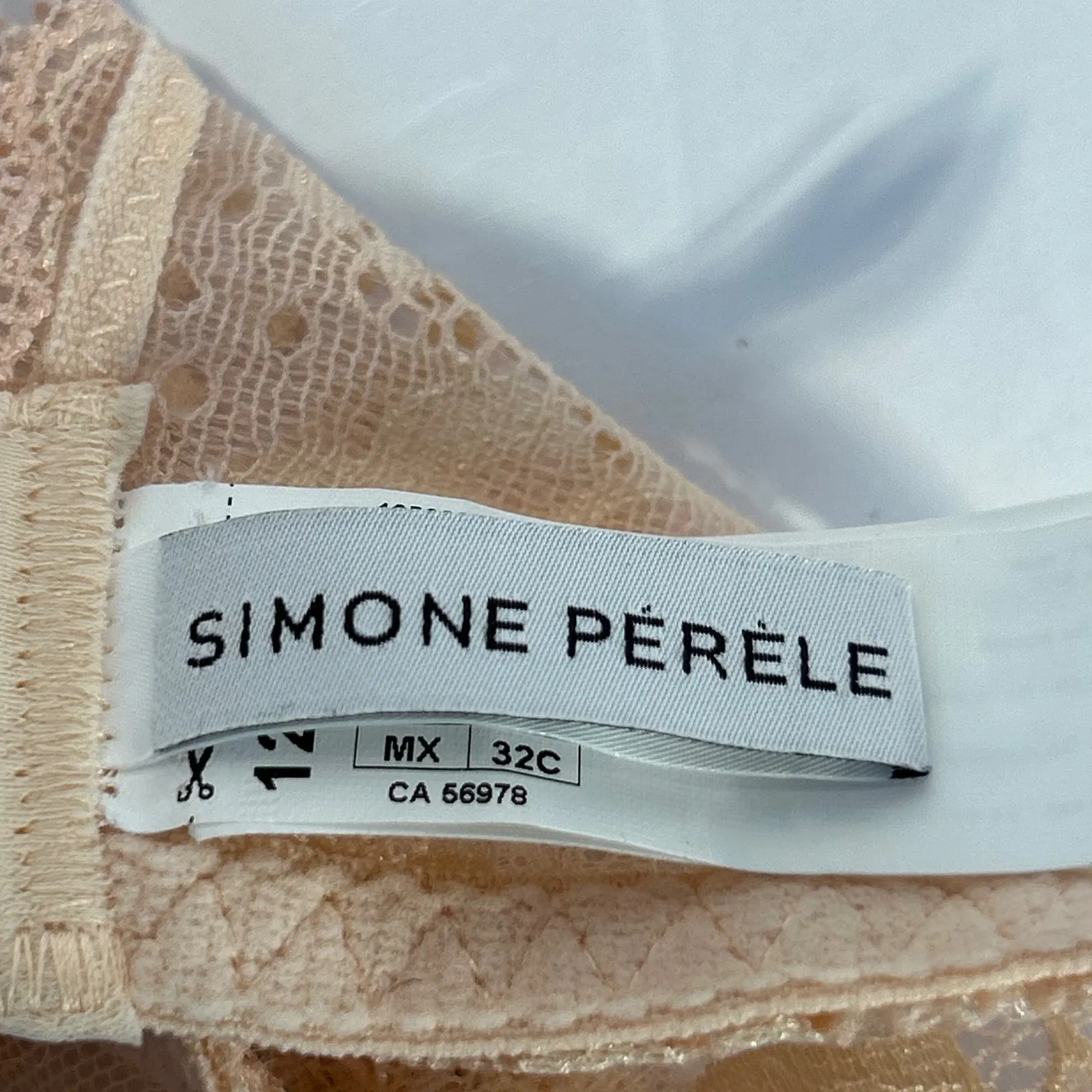 Simone Perele 32C Beige Lace Full Coverage Underwire Bra Size undefined - Image 7